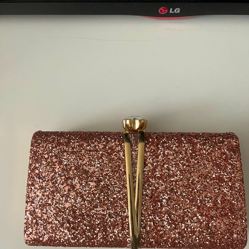 Rose gold clutch